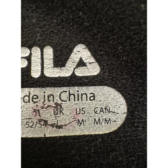 Women M Fila black jacket neon green yellow edge zipper workout - Picture 5 of 13